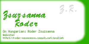 zsuzsanna roder business card